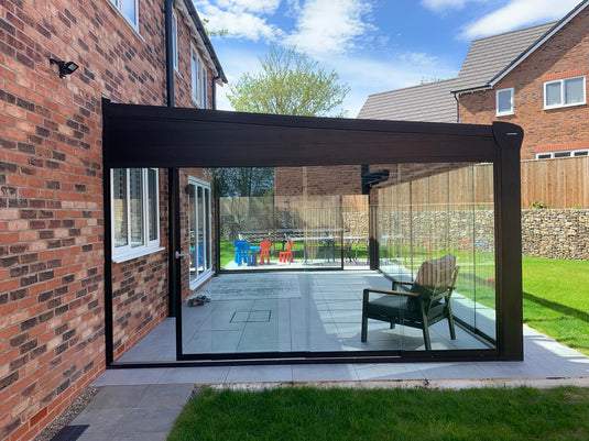 SkyView Pro 5m x 4m Sala de vidrio de aluminio Terraza Techo de vidrio