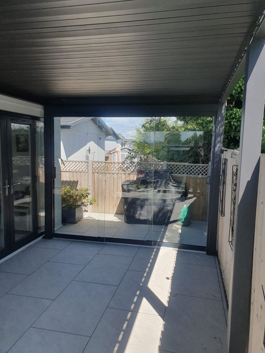 Titan 4 m x 3,6 m rechteckige Aluminium-Pergola 