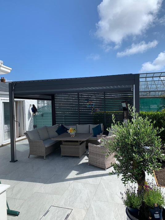 Nova Titan Aluminium Pergola 4x3m  Graphite Grey