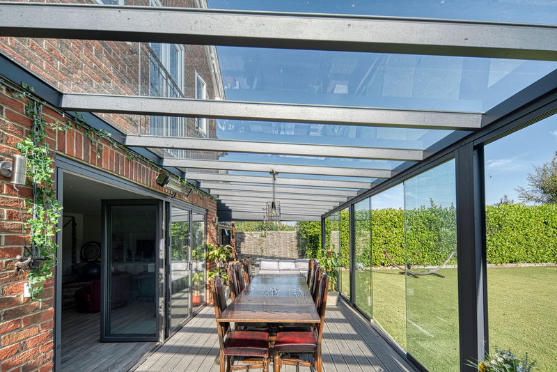 Laden Sie das Bild in Galerie -Viewer, Deponti Skyline Aluminium-Glas-Wintergarten-Veranda
