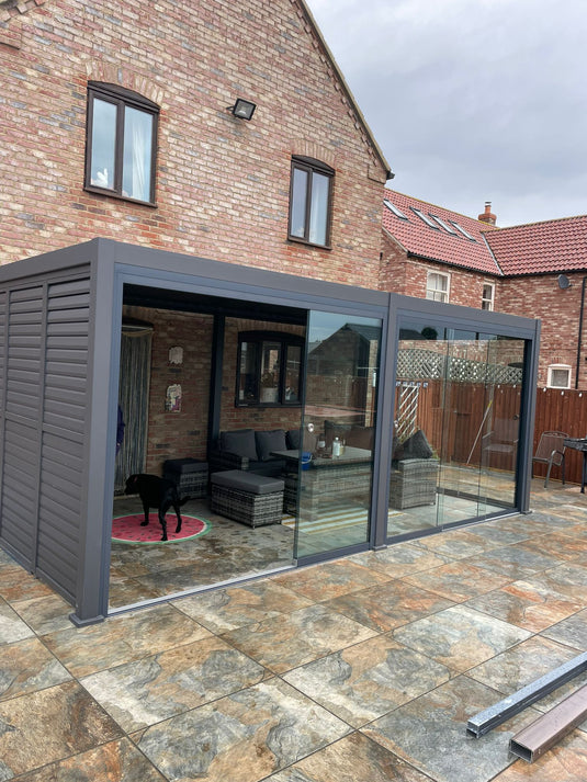 Nova Titan Aluminium Pergola Anthracite Grey