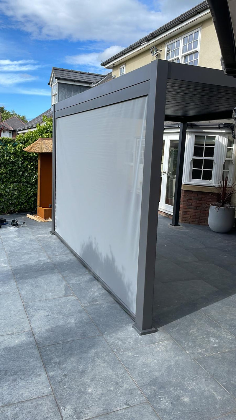 Laden Sie das Bild in Galerie -Viewer, Nova – Titan-Aluminium-Pergola, 4 m x 3 m, rechteckig – Grau 
