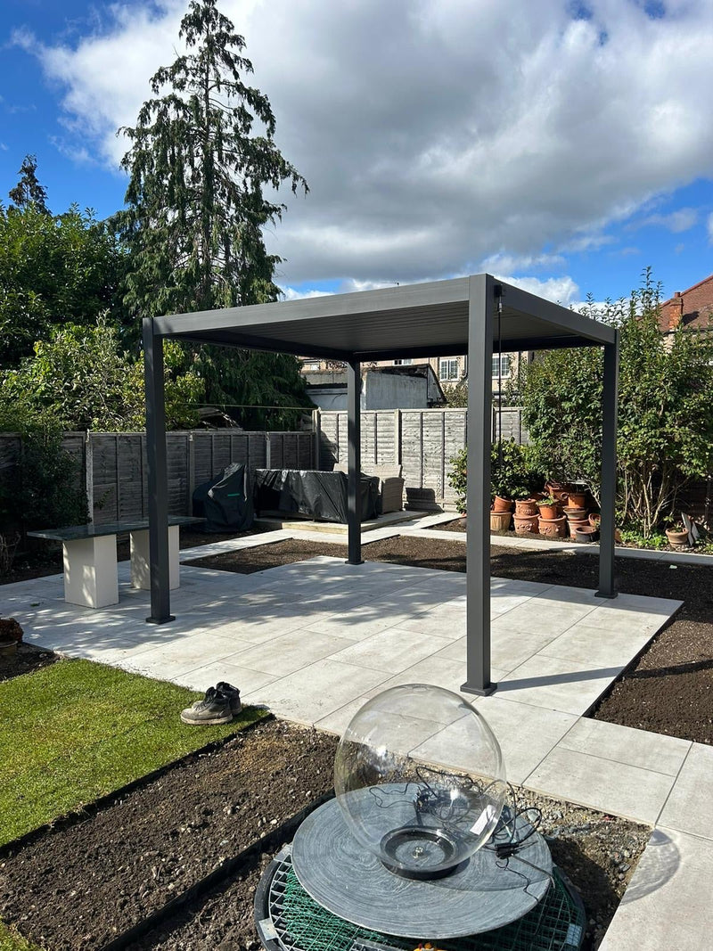 Load image into Gallery viewer, Nova Titan 3m x3m Square Aluminium Pergola New Model - Grey
