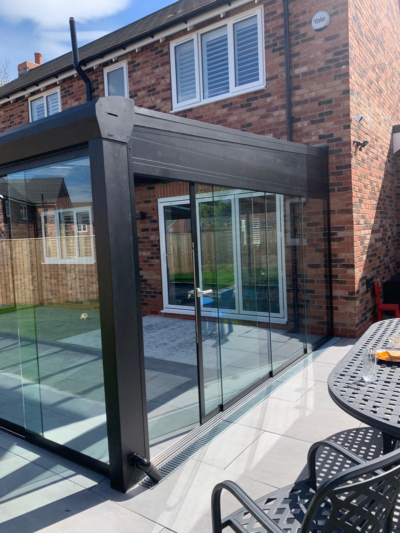 Cargue la imagen en el visor de la galería, SkyView Pro 5m x 4m Sala de vidrio de aluminio Terraza Techo de vidrio
