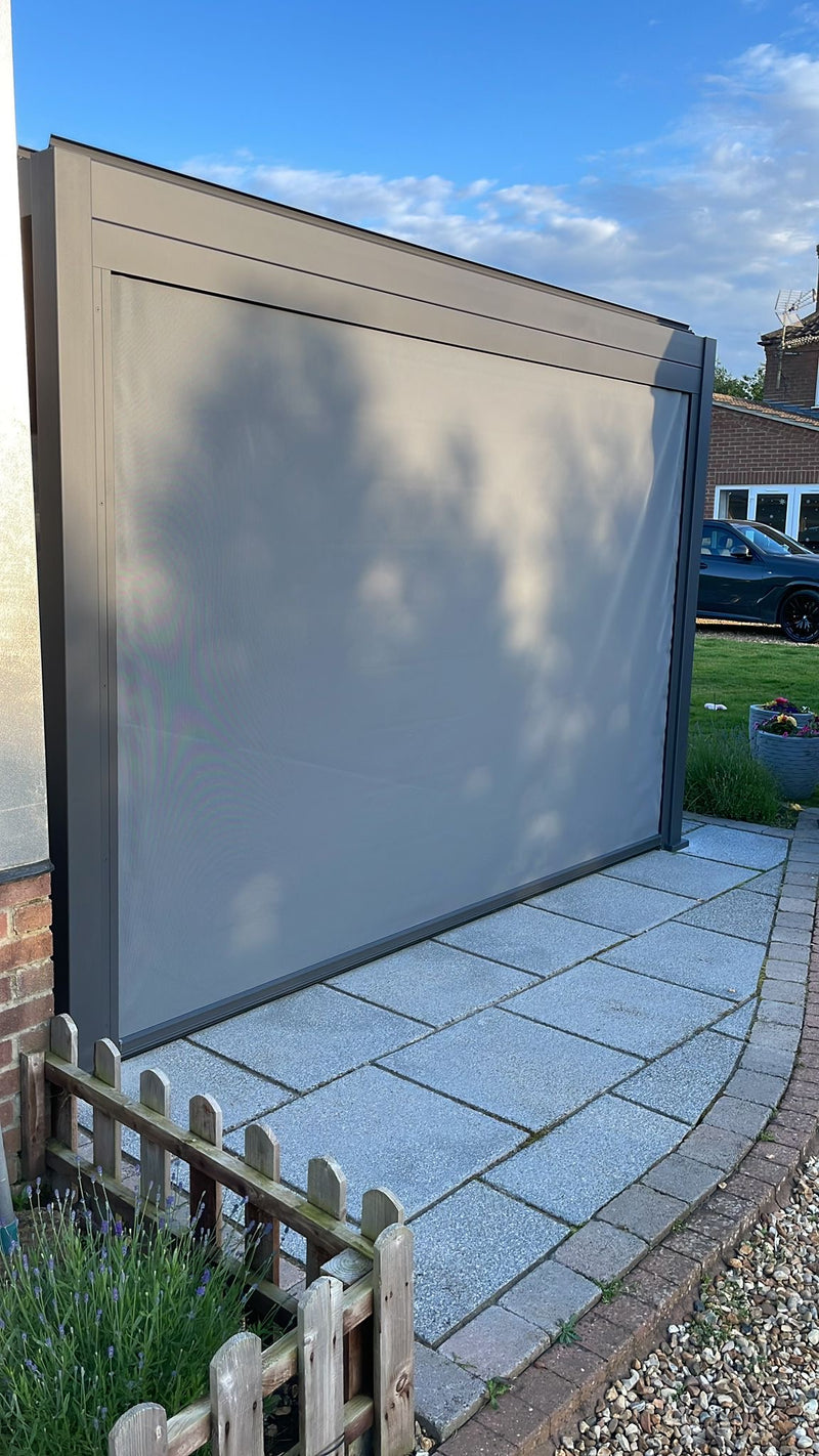 Laden Sie das Bild in Galerie -Viewer, Nova – Titan-Aluminium-Pergola, 4 m x 3 m, rechteckig – Grau 
