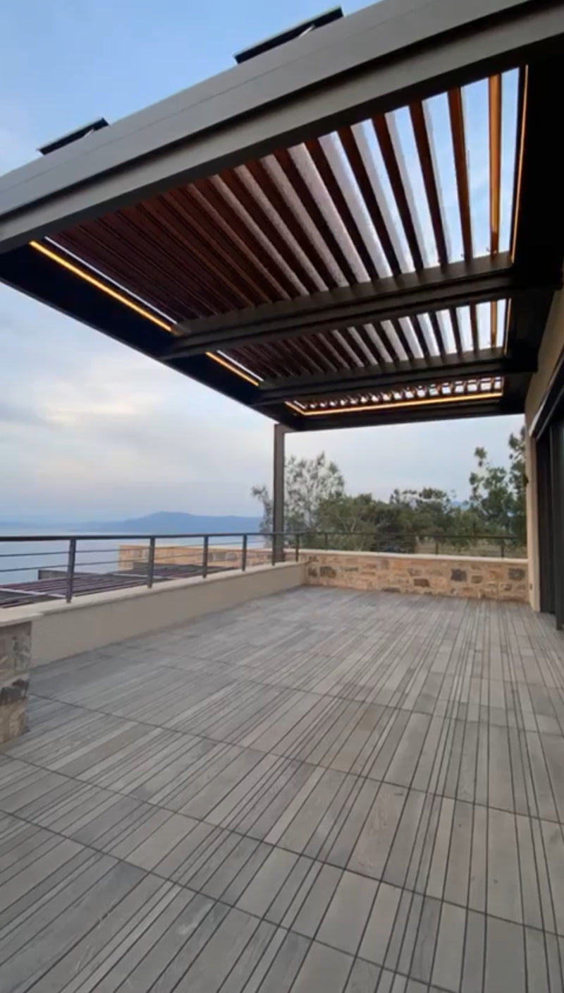 Cargue la imagen en el visor de la galería, Matterhorn Rolling Roof Retractable Smart System Bioclimatic Pergola
