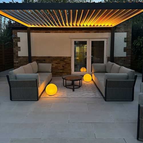 Nova Titan Plus LED 4m x 3m Rectangular Motorised Aluminium Pergola Grey