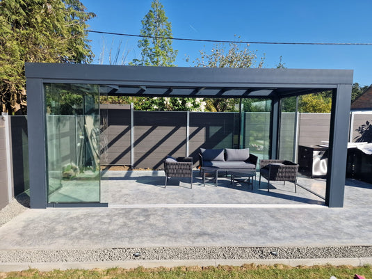 Ultraline Cube Aluminium Glass Sun Room Flat Roof Veranda