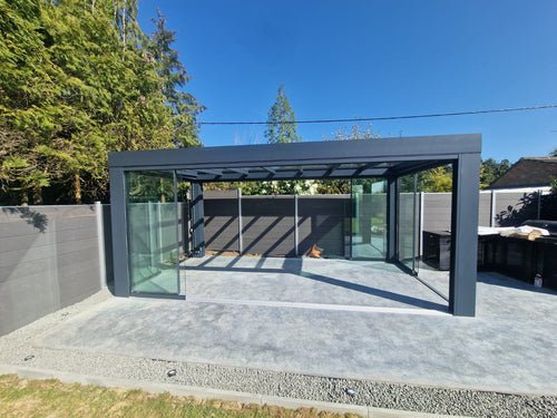Ultraline Cube Aluminium Glass Sun Room Flat Roof Veranda