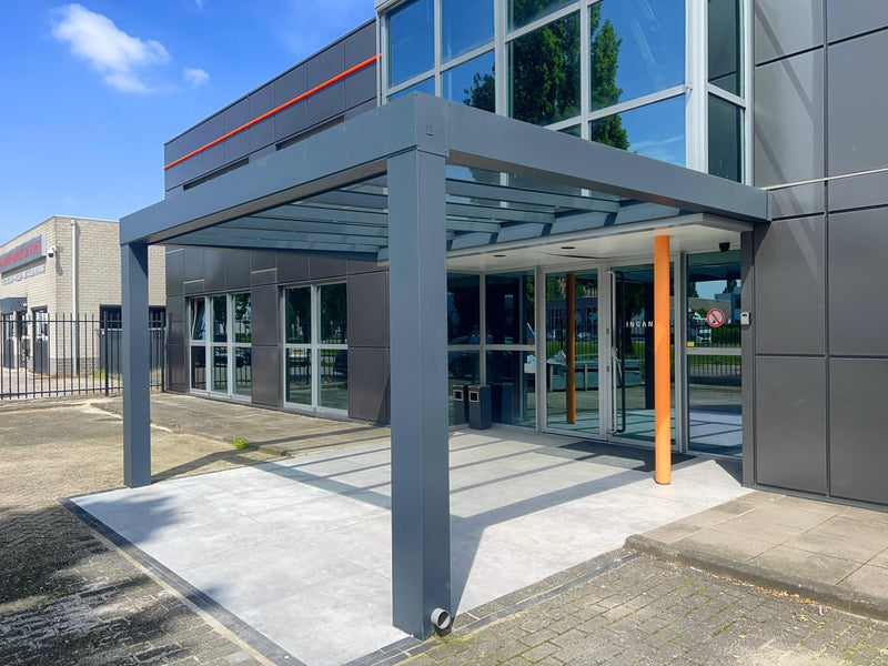 Cargue la imagen en el visor de la galería, Ultraline Cube Aluminium Glass Sun Room Flat Roof Veranda
