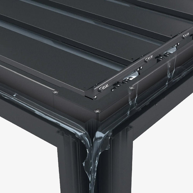 Laden Sie das Bild in Galerie -Viewer, Nova – Titan-Aluminium-Pergola, 4 m x 3 m, rechteckig – Grau 
