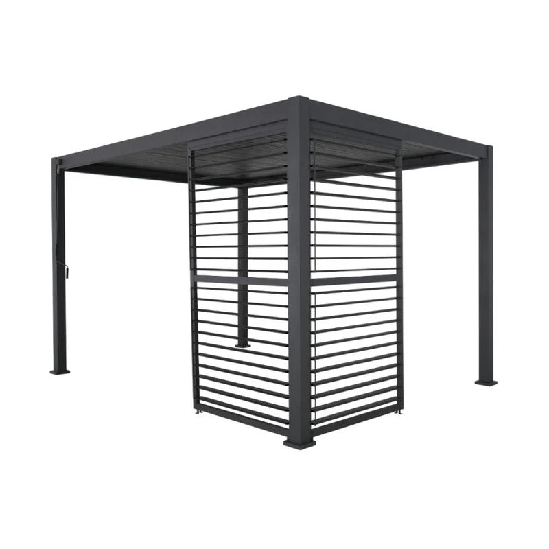 Load image into Gallery viewer, 1.2m Aluminium Side Wall With Adjustable Louvres for 3.6 m Titan Pergola - Grey
