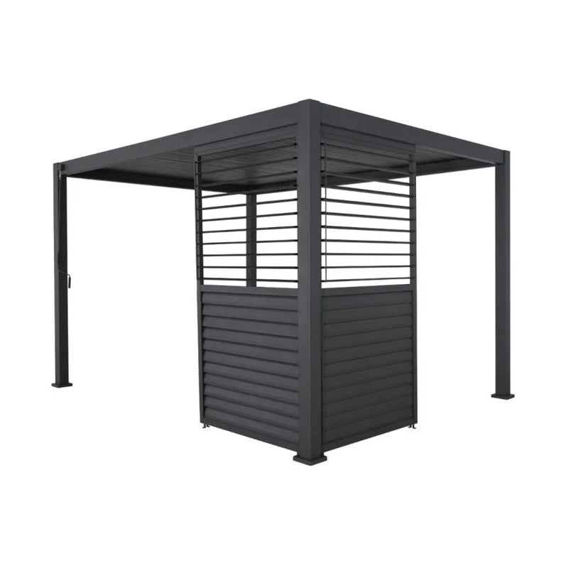 Load image into Gallery viewer, 1.2m Aluminium Side Wall With Adjustable Louvres for 3.6 m Titan Pergola - Grey
