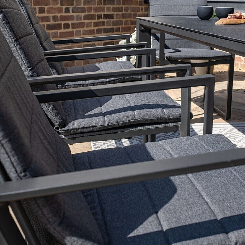 Laden Sie das Bild in Galerie -Viewer, Maze - Manhattan 8 Seat Rectangular Aluminium Dining Set
