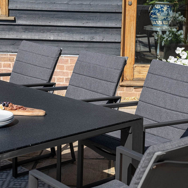 Laden Sie das Bild in Galerie -Viewer, Maze - Manhattan 8 Seat Rectangular Aluminium Dining Set
