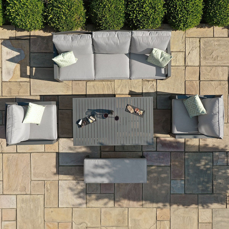 Load image into Gallery viewer, Maze - New York 3 Seat Sofa Aluminium Sofa Set
with Rising Table - Dove Grey
