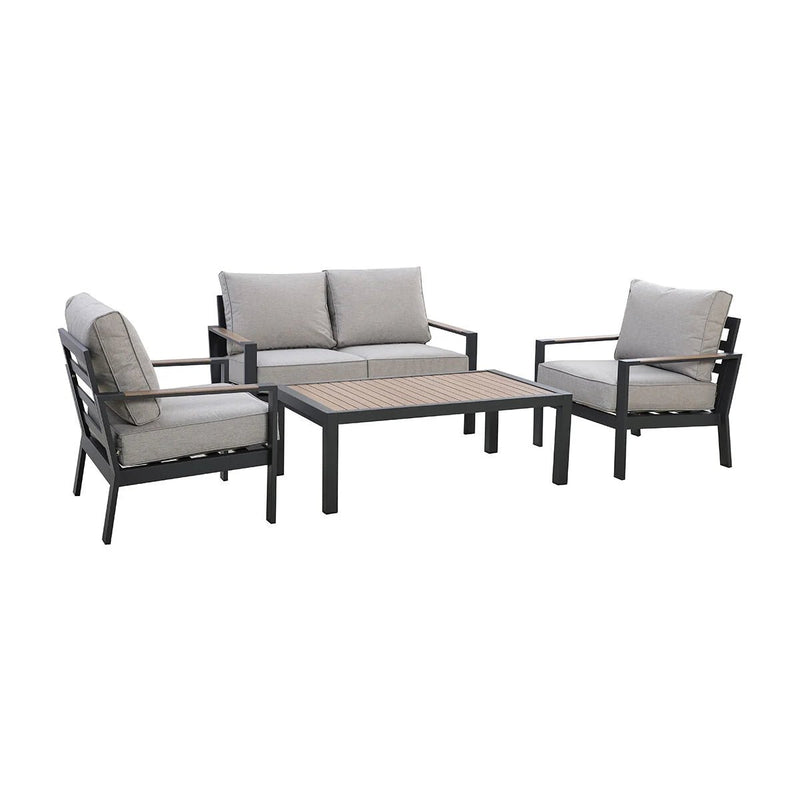 Load image into Gallery viewer, Maze - Vancouver 2 Seat Aluminium Sofa Set
with Rectangular Coffee Table - Dove Grey
