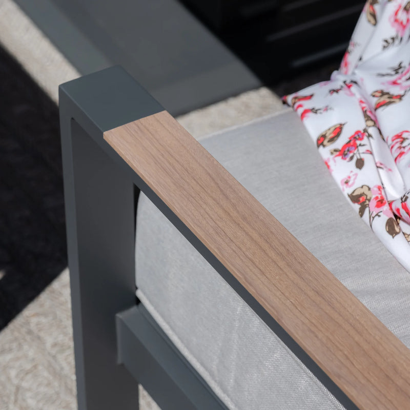 Load image into Gallery viewer, Maze - Vancouver 3 Seat Aluminium Sofa Set
with Rising Table &amp; 2 Stools - Dove Grey
