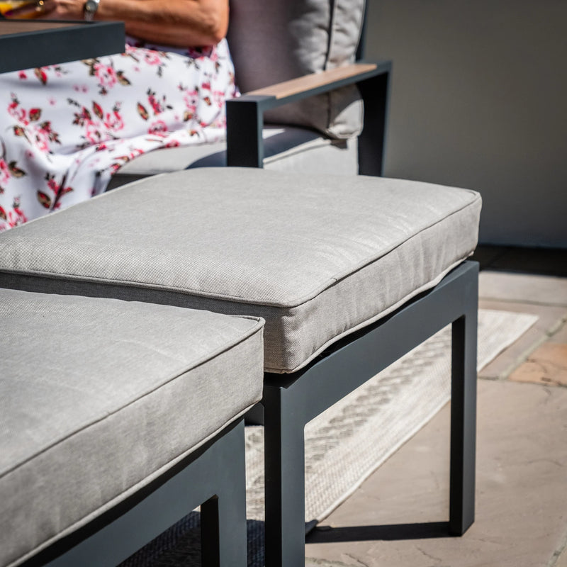 Load image into Gallery viewer, Maze - Vancouver 3 Seat Aluminium Sofa Set
with Rising Table &amp; 2 Stools - Dove Grey
