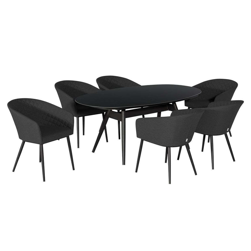 Load image into Gallery viewer, Maze - Outdoor Fabric Ambition 6 Seat Oval Dining Set - Charcoal
