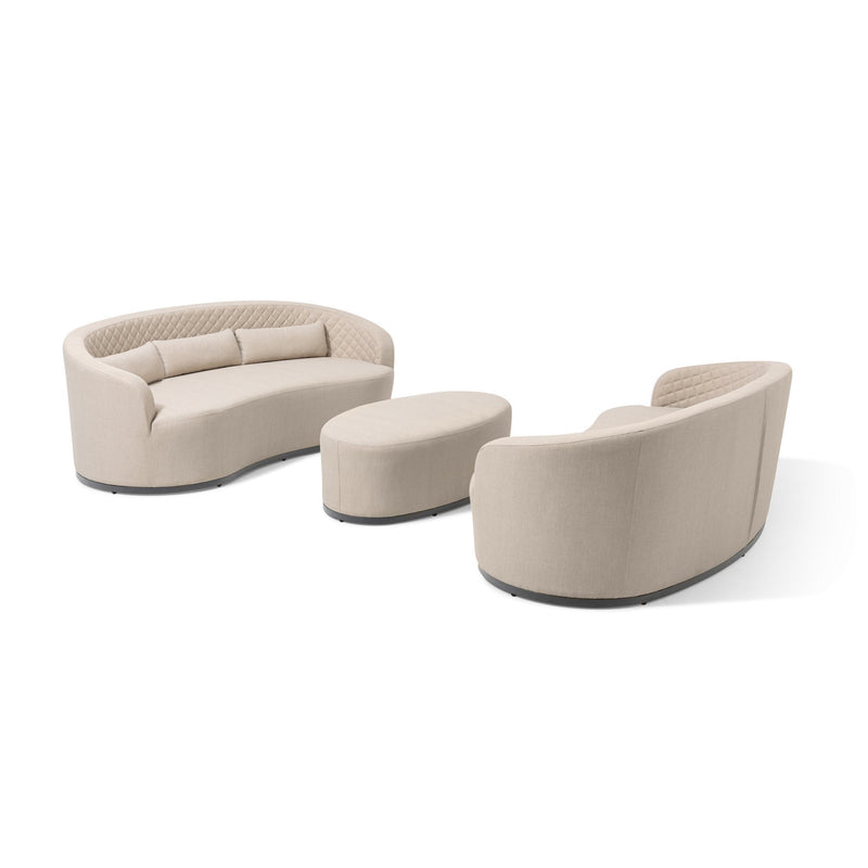 Load image into Gallery viewer, Maze - Ambition Curve 3 Seater Sofa Daybed
with Footstool - Oatmeal
