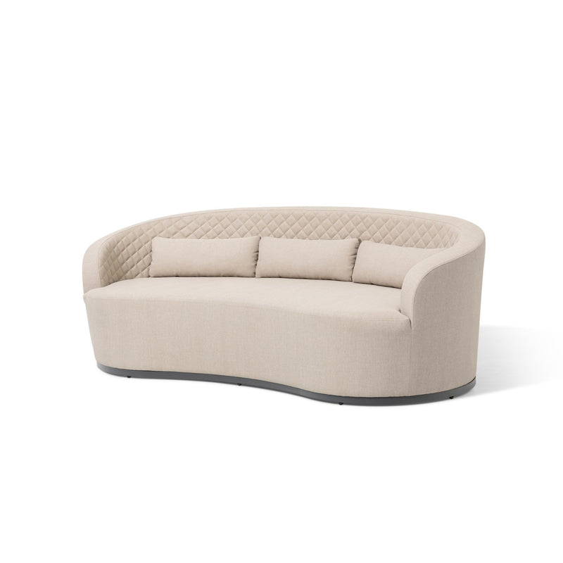 Load image into Gallery viewer, Maze - Ambition Curve 3 Seater Sofa Daybed
with Footstool - Oatmeal
