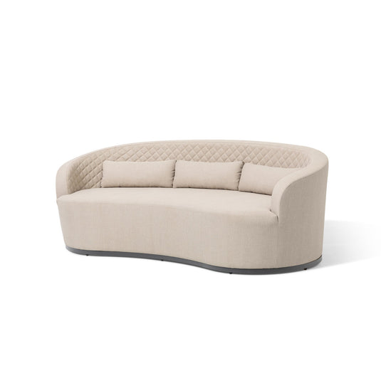 Maze - Ambition Curve 3 Seater Sofa Daybed
with Footstool - Oatmeal