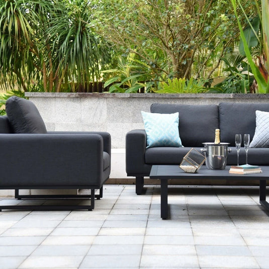 Maze - Outdoor Fabric Ethos 3 Seat Sofa Set - Charcoal