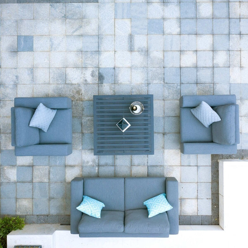 Cargue la imagen en el visor de la galería, Maze - Outdoor Fabric Ethos 2 Seat Sofa Set - Flanelle
with Square Coffee Table

