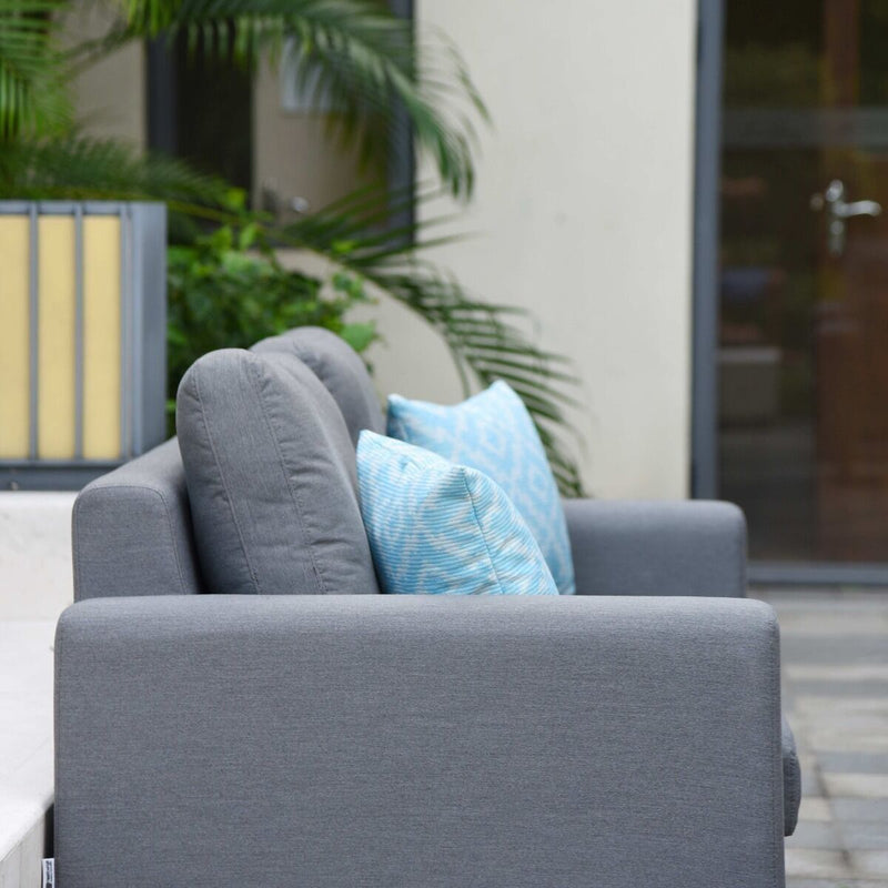Cargue la imagen en el visor de la galería, Maze - Outdoor Fabric Ethos 2 Seat Sofa Set - Flanelle
with Square Coffee Table
