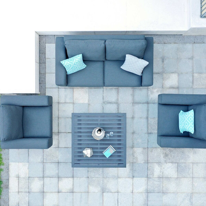 Cargue la imagen en el visor de la galería, Maze - Outdoor Fabric Ethos 2 Seat Sofa Set - Charcoal
with Square Coffee Table
