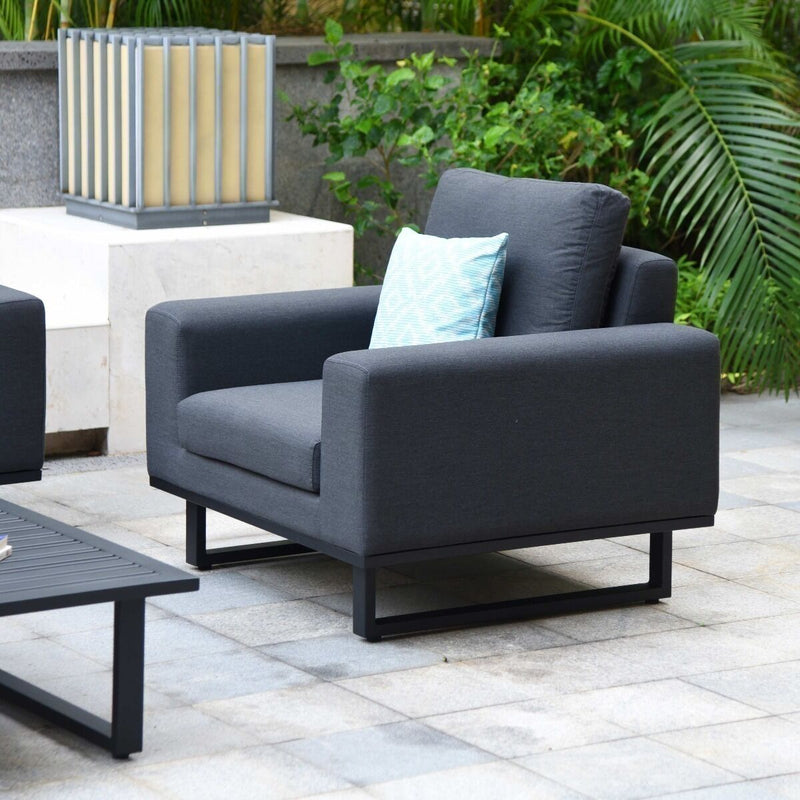 Cargue la imagen en el visor de la galería, Maze - Outdoor Fabric Ethos 2 Seat Sofa Set - Charcoal
with Square Coffee Table
