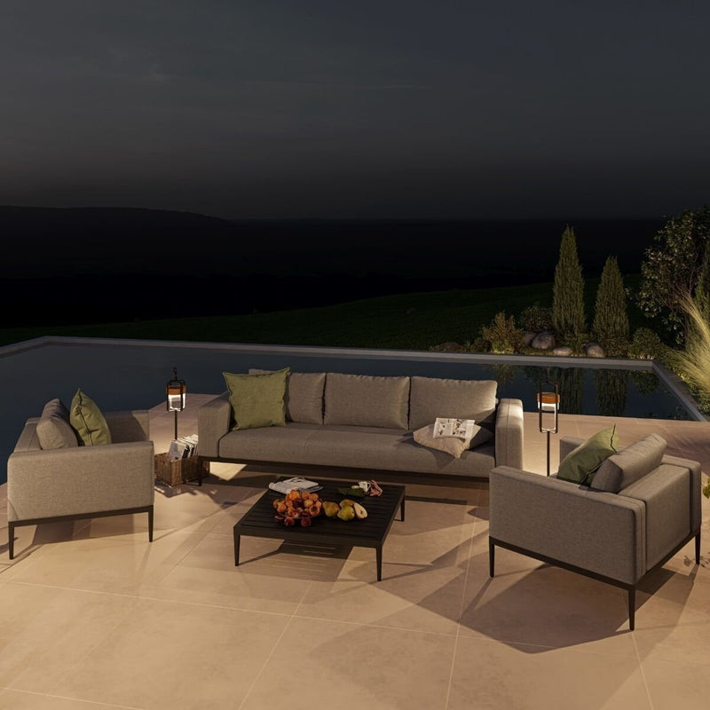 Cargue la imagen en el visor de la galería, Maze - Outdoor Fabric Eve 3 Seat Sofa Set - Flanelle

