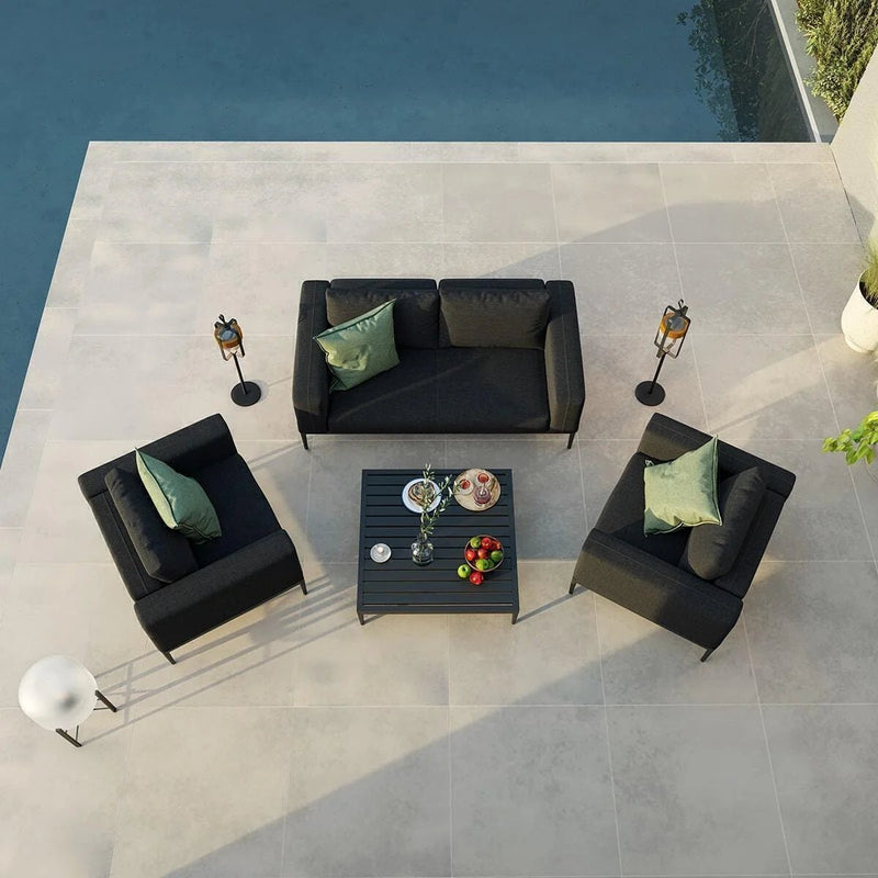 Laden Sie das Bild in Galerie -Viewer, Maze - Outdoor Fabric Eve 2 Seat Sofa Set - Charcoal
