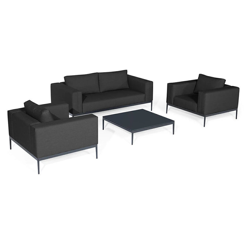 Laden Sie das Bild in Galerie -Viewer, Maze - Outdoor Fabric Eve 2 Seat Sofa Set - Charcoal
