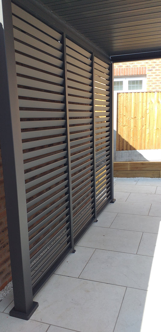 Nova - Pared lateral de aluminio Titan 1m - Gris
