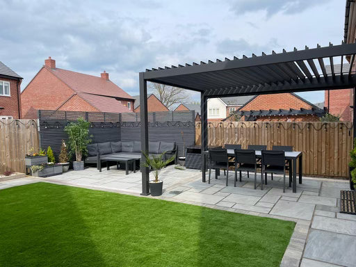 Load image into Gallery viewer, Nova Titan 3m x3m Square Aluminium Pergola New Model - Grey
