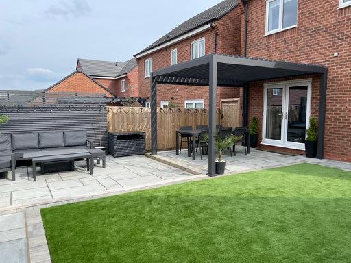 Load image into Gallery viewer, Nova Titan 3m x3m Square Aluminium Pergola New Model - Grey

