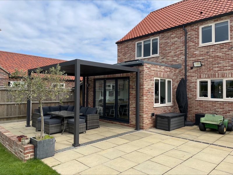 Load image into Gallery viewer, Blakesleys Aluminium Pergola 4x3m Free Standing - Grey - Assembly Available
