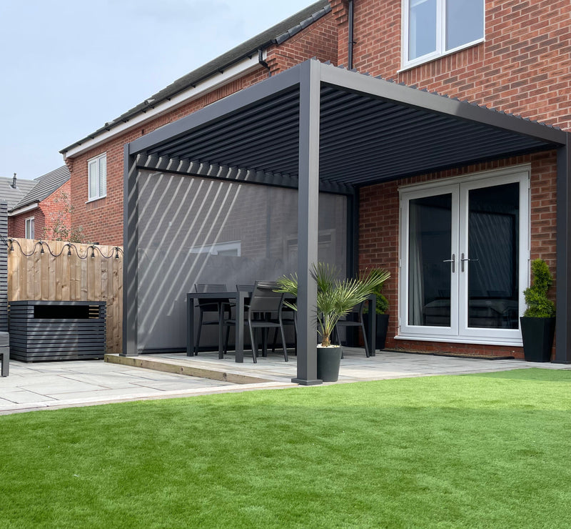 Load image into Gallery viewer, Blakesleys Aluminium Pergola 4x3m Free Standing - Grey - Assembly Available

