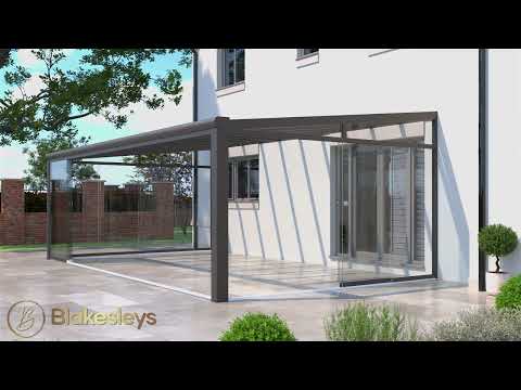 Load and play video in Gallery viewer, Cayman Aluminium Glass Sun Room Veranda Wall Mounted &amp; Freestanding
