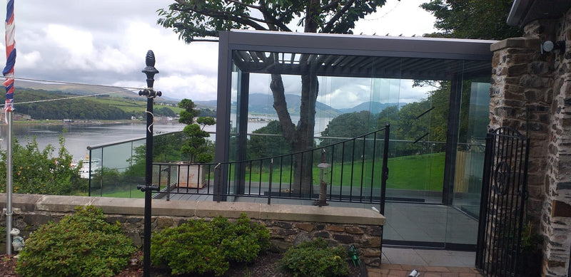Load image into Gallery viewer, Blakesleys Aluminium Pergola 4x3m Free Standing - Grey - Assembly Available
