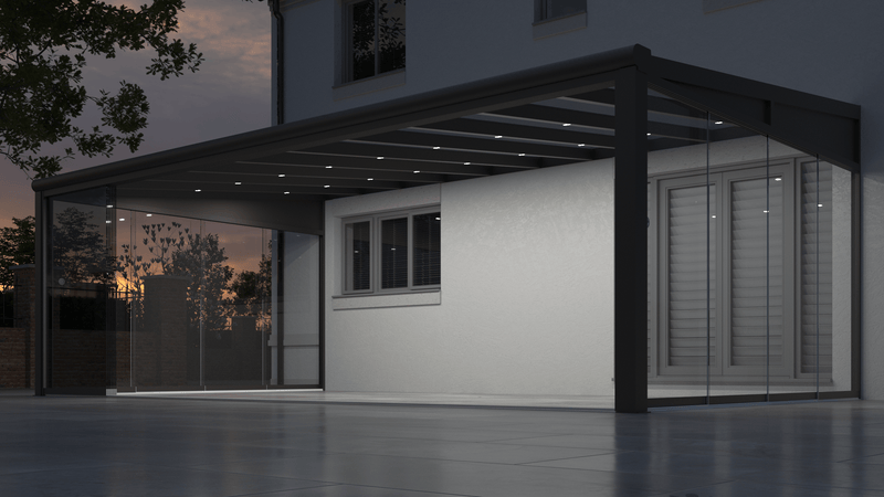 Laden Sie das Bild in Galerie -Viewer, SkyView Pro Aluminium-Glas-Raumveranda-Glasdach

