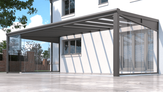 Deponti Skyline Terraza con solárium de vidrio y aluminio