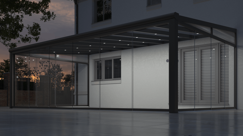 Laden Sie das Bild in Galerie -Viewer, SkyView Pro Aluminium-Glas-Raumveranda-Glasdach
