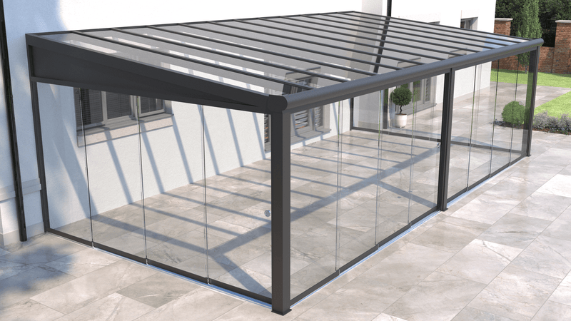 Laden Sie das Bild in Galerie -Viewer, Deponti Skyline Aluminium-Glas-Wintergarten-Veranda
