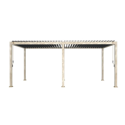 Nova Titan Aluminium Pergola - 6m x 3m Rectangular - Light Oak Look