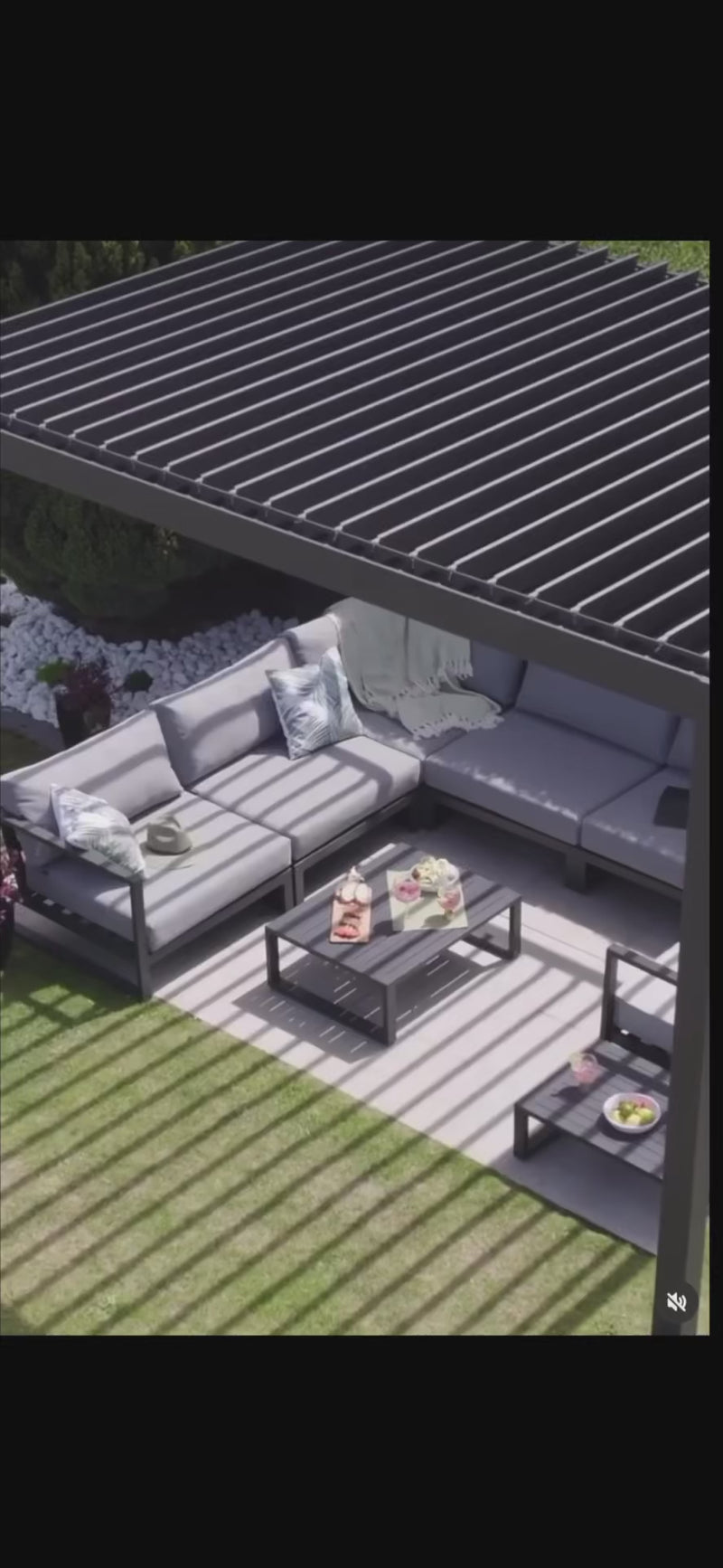 Load and play video in Gallery viewer, Pull Down Screen for 3m pergola Grey

