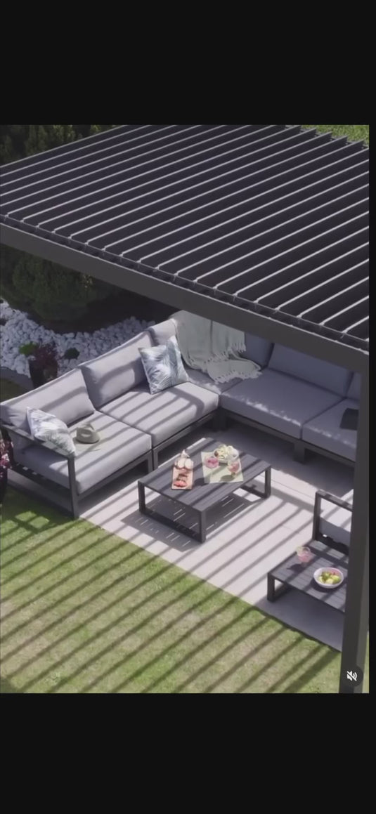 Pull Down Screen for 3m pergola Grey
