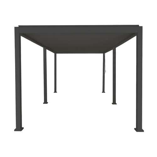 Load image into Gallery viewer, Nova Titan Aluminium Pergola 6m x 3m Rectangular with Glass sliding Doors - Grey
